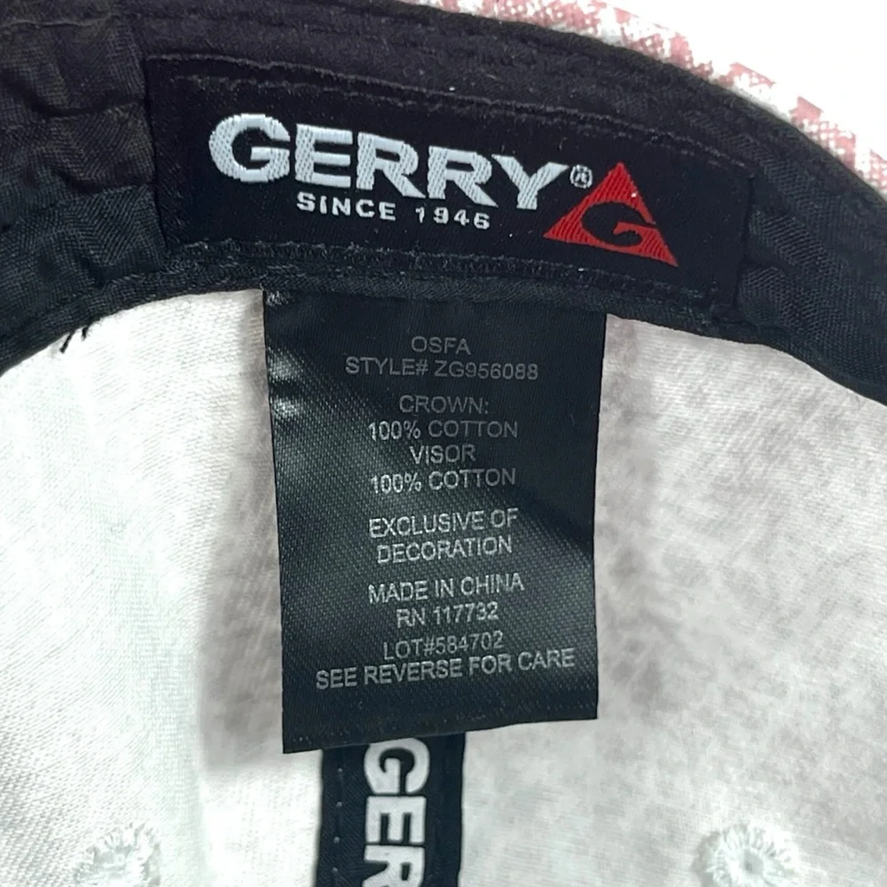 Gerry Snapback Hat OSFA Maroon Burgundy Abstract Print‎ Cotton Baseball Cap